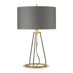 kinkiecik.pl Lampa stołowa Ferrara – Ciemnoszara/ Polerowane złoto FERRARA-TL-GPG Elstead Lighting