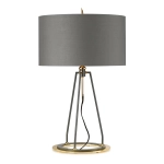 Lampa stołowa Ferrara – Ciemnoszara/ Polerowane złoto FERRARA-TL-GPG Elstead Lighting