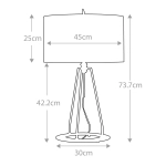 Lampa stołowa Ferrara – Biała/ Polerowane złoto FERRARA-TL-WPG Elstead Lighting