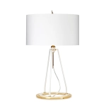 Lampa stołowa Ferrara – Biała/ Polerowane złoto FERRARA-TL-WPG Elstead Lighting