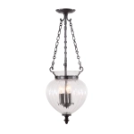 Średnia lampa wisząca Finsbury Park – 3 źródła światła – Stary brąz FP-P-M-OLD-BRZ Elstead Lighting