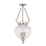 Średnia lampa wisząca Finsbury Park – 3 źródła światła – Polerowany nikiel FP-P-M-POL-NCKL Elstead Lighting