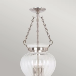 Średnia lampa wisząca Finsbury Park – 3 źródła światła – Polerowany nikiel FP-P-M-POL-NCKL Elstead Lighting