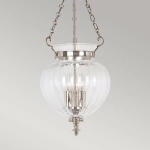 Średnia lampa wisząca Finsbury Park – 3 źródła światła – Polerowany nikiel FP-P-M-POL-NCKL Elstead Lighting