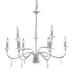Lampa wisząca Finsbury Park – 9 źródeł światła – Polerowany nikiel FP9-POL-NICKEL Elstead Lighting