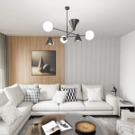 Żyrandol HERMES 6 BLACK 1347/6 EMIBIG Lighting
