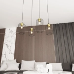 Lampa wisząca VANDER 4 BL GOLD 1364/4 EMIBIG Lighting