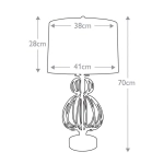 Lampa stołowa Lafitte – 1 źródło światła – Przecierane srebro GN-LAFITTE-TL-SV Elstead Lighting