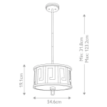 Średnia lampa wisząca Lemuria – 2 źródła światła GN-LEMURIA-P-M Elstead Lighting