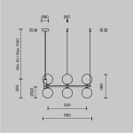 Lampa wisząca Ring MOD013PL-06B Maytoni - zdjęcie dodatkowe 5