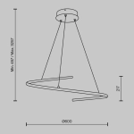 Lampa wisząca Curve MOD242PL-L33BSK Maytoni - zdjęcie dodatkowe 2