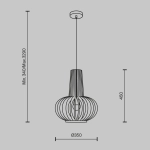 Lampa wisząca Roots MOD193PL-01W Maytoni - zdjęcie dodatkowe 4