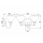 Kinkiet Ainsley – 2 źródła światła HK-AINSLEY2-BATH Elstead Lighting
