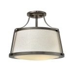Półplafon Charlotte – 3 źródła światła – Antyczny nikiel HK-CHARLOTTE-SF-AN Elstead Lighting