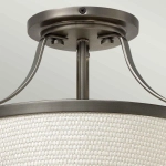 Półplafon Charlotte – 3 źródła światła – Antyczny nikiel HK-CHARLOTTE-SF-AN Elstead Lighting