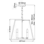 Lampa wisząca Fulton – 4 źródła światła HK-FULTON-4P Elstead Lighting