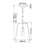 Lampa wisząca Fulton – 1 źródło światła HK-FULTON-P Elstead Lighting