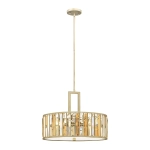 kinkiecik.pl Lampa wisząca Gemma – 3 źródła światła – Płatki srebra HK-GEMMA-P-C-SL Elstead Lightnig
