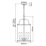 Duża lampa wisząca Gentry – 6 źródeł światła – Polerowany mosiądz HK-GENTRY-P-L-PB Elstead Lighting