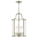kinkiecik.pl Duża lampa wisząca Gentry – 6 źródeł światła – Polerowany nikiel HK-GENTRY-P-L-PN Elstead Lighting