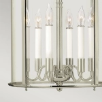 Duża lampa wisząca Gentry – 6 źródeł światła – Polerowany nikiel HK-GENTRY-P-L-PN Elstead Lighting
