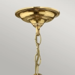 Mała lampa wisząca Gentry – 3 źródła światła – Polerowany mosiądz HK-GENTRY-P-S-PB Elstead Lighting