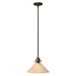 Mała lampa wisząca Mayflower – 1 źródło światła HK-MAYFLOWER-P-B Elstead Lighting