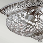 Duży plafon Plantation – 3 źródła światła – Polerowany antyczny nikiel HK-PLANT-F-L-PL Elstead Lighting