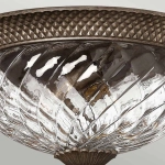 Duży plafon Plantation – 3 źródła światła – Perłowy brąz HK-PLANT-F-L-PZ Elstead Lighting