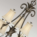 Żyrandol Plantation – 10 źródeł światła – Perłowy brąz HK-PLANT10-PZ Elstead Lighting