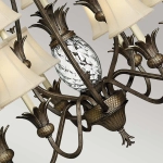 Żyrandol Plantation – 10 źródeł światła – Perłowy brąz HK-PLANT10-PZ Elstead Lighting