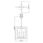 Lampa wisząca Quentin – 4 źródła światła HK-QUENTIN-4P-B Elstead Lighting