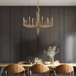 Żyrandol Spyre – 6 źródeł światła – Szampańskie złoto HK-SPYRE6C-CPG Elstead Lighting