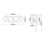 Kinkiet Zuma – 3 źródła światła – Satynowa czerń / Złoty HK-ZUMA-3W-SBG Elstead Lighting