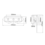 Kinkiet Zuma – 3 źródła światła – Satynowa czerń / Srebrny HK-ZUMA-3W-SBS Elstead Lighting