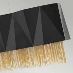 Lampa wisząca Zuma – 6 źródeł światła – Satynowa czerń / Złoty HK-ZUMA-ISLE-SBG Elstead Lighting