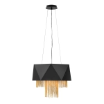 Lampa wisząca Zuma – 6 źródeł światła – Satynowa czerń / Złoty HK-ZUMA6-SBG Elstead Lighting