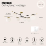 Lampa sufitowa Ceiling Lamp Nostalgia MOD048CL-06G Maytoni - zdjęcie dodatkowe 8