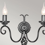 Kinkiet Harlech – 2 źródła światła – Czarny HR2A-BLACK Elstead Lighting