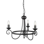 kinkiecik.pl Żyrandol Harlech – 3 źródła światła – Czarny HR3A-BLACK Elstead Lighting