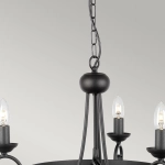 Żyrandol Harlech – 3 źródła światła – Czarny HR3A-BLACK Elstead Lighting