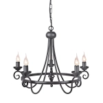kinkiecik.pl Żyrandol Harlech – 5 źródeł światła – Czarny HR5-BLACK Elstead Lighting
