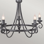 Żyrandol Harlech – 5 źródeł światła – Czarny HR5-BLACK Elstead Lighting