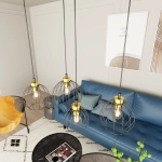 Lampa wisząca NANDO 4 BL GOLD 1368/4 EMIBIG Lighting