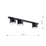 Lampa sufitowa NANO 3 BLACK 1310/3 EMIBIG Lighting
