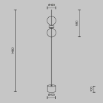 Lampa podłogowa Double Moon MOD478FL-L15B3K Maytoni - zdjęcie dodatkowe 3