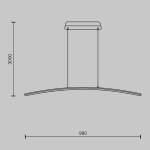 Lampa wisząca CURVE Light Reflection MOD243PL-L18BSK Maytoni - zdjęcie dodatkowe 5