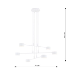 Lampa wisząca MODUS 6 WHITE 1340/6 EMIBIG Lighting