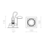 kinkiecik.pl ACASA wpuszczana biała 230V GU10 50W R12750 Rendl light studio