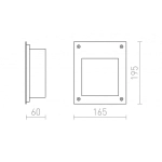 kinkiecik.pl AKORD wpuszczana w ścianę stal nierdzewna 230V LED 3W IP65 3000K R10546 Rendl light studio